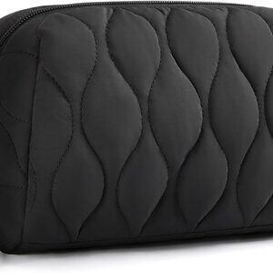 Makeup Bag, Travel Cosmetic Bag, Puffy Padded Make Up Bag for Women, Makeup Orga